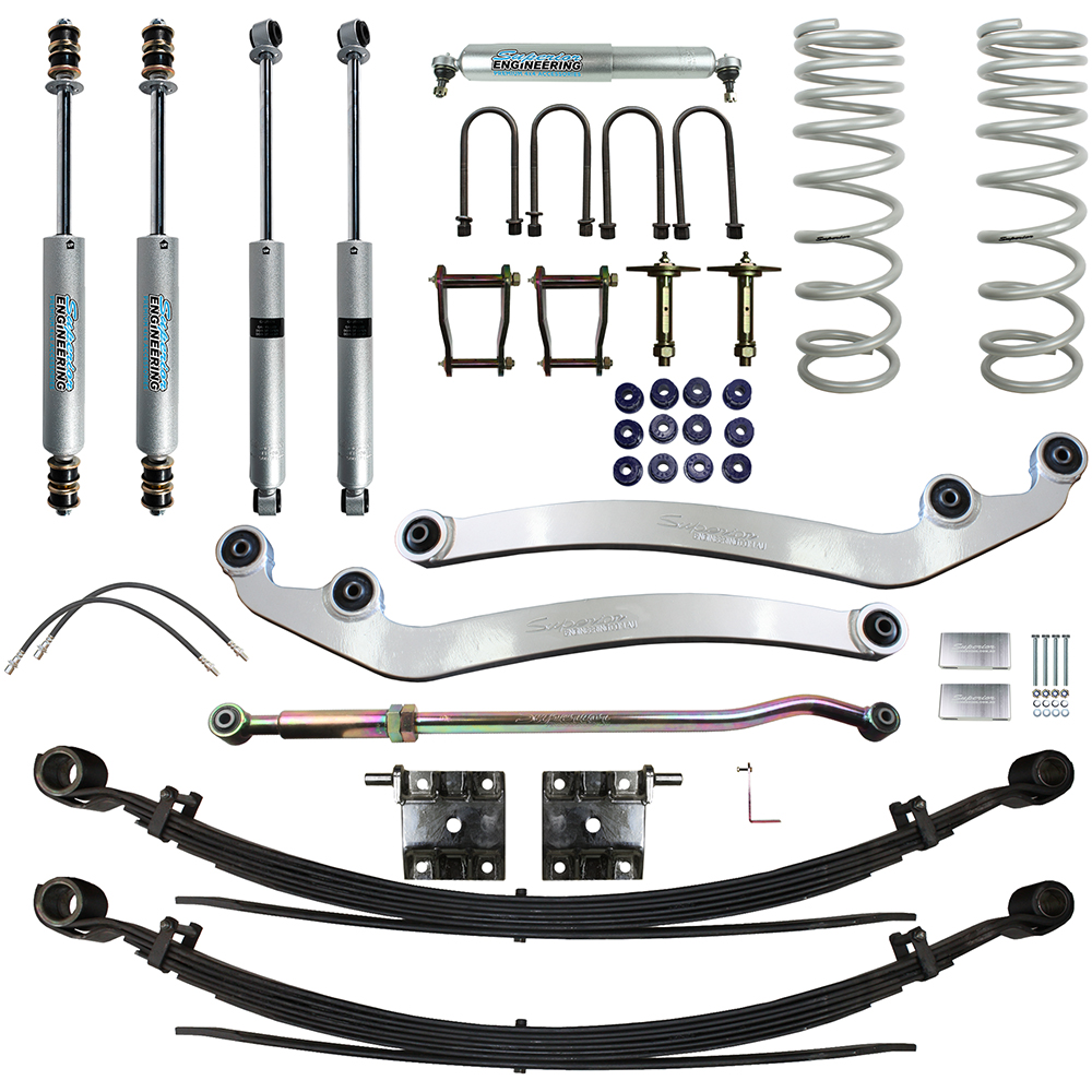 Superior Engineering 3 Inch (75mm) Lift Kit Suitable For Toyota LandCruiser 79 Series Dual Cab 8/2016 on 4.5lt V8 - SUP-79G2-DC-8-KIT-3INCH